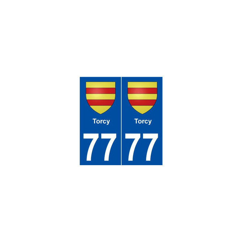 77 Torcy blason autocollant plaque stickers ville