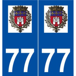 77 Tournan-en-Brie logo autocollant plaque stickers ville