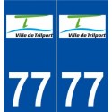 77 Trilport logo autocollant plaque stickers ville