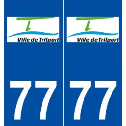 77 Trilport logo autocollant plaque stickers ville