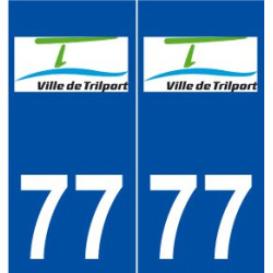 77 Trilport logo autocollant plaque stickers ville
