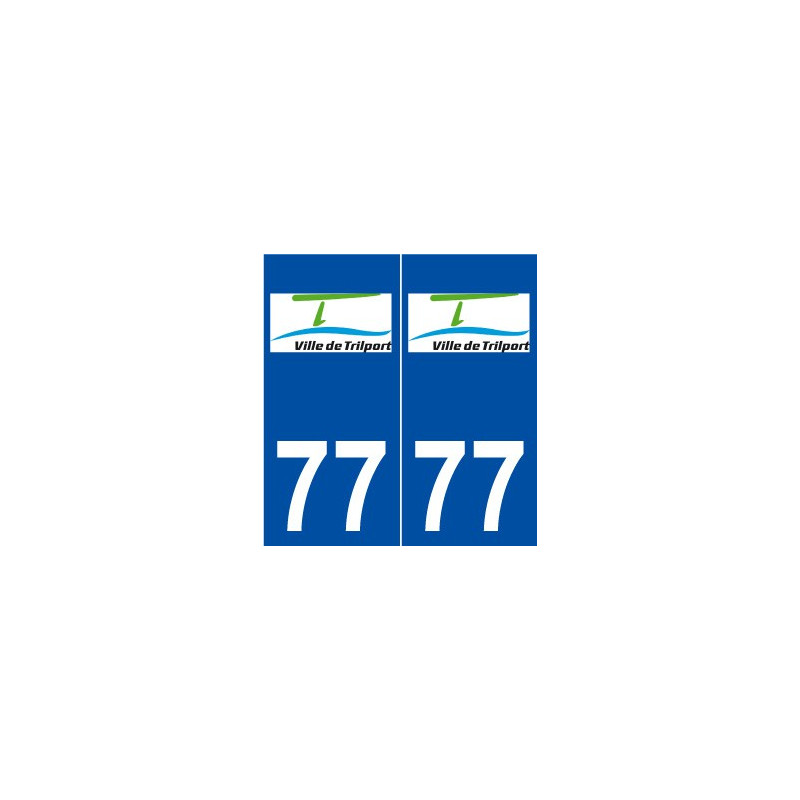 77 Trilport logo autocollant plaque stickers ville