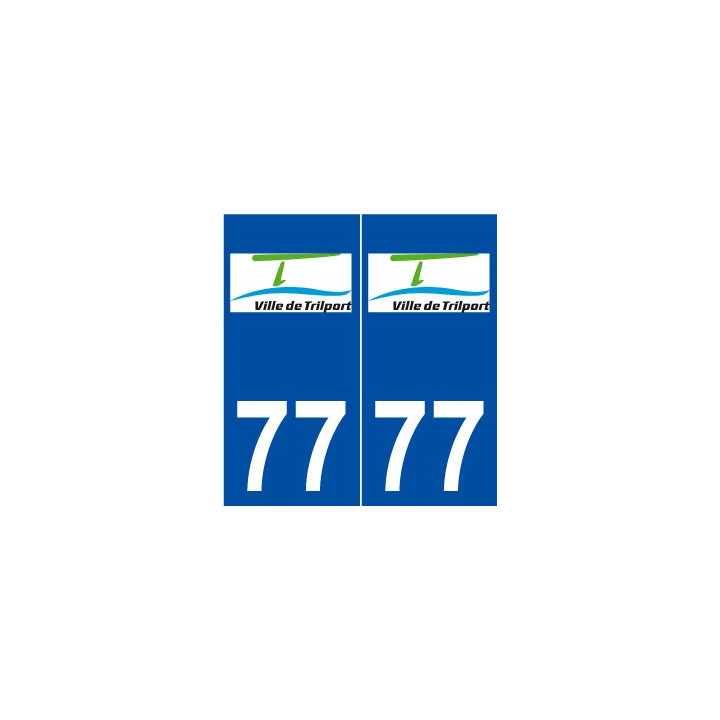 77 Trilport logo autocollant plaque stickers ville