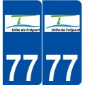 77 Trilport logo autocollant plaque stickers ville