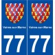 77 Vaires-sur-Marne blason autocollant plaque stickers ville