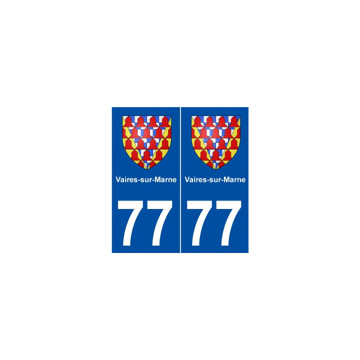 77 Vaires-sur-Marne blason autocollant plaque stickers ville