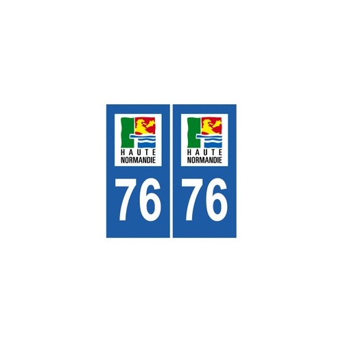 76 Seine Maritime autocollant plaque
