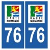 76 Seine Maritime sticker plate