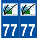77 Vaires-sur-Marne logo autocollant plaque stickers ville