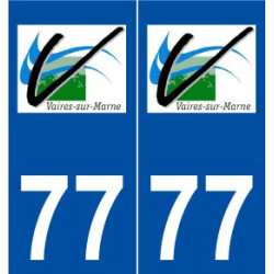 77 Vaires-sur-Marne logo autocollant plaque stickers ville