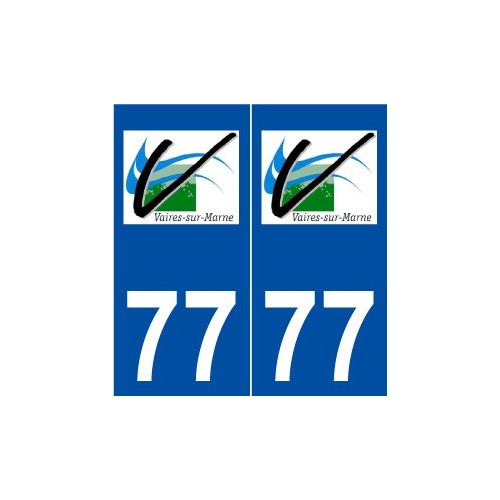 77 Vaires-sur-Marne logo autocollant plaque stickers ville
