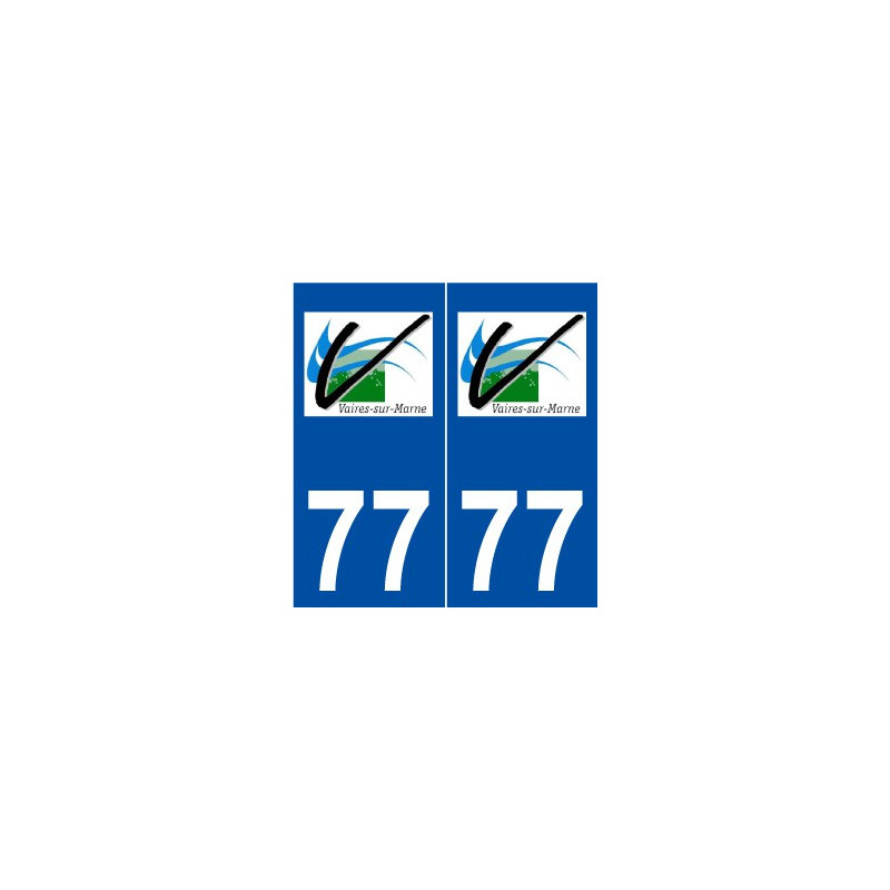 77 Vaires-sur-Marne logo autocollant plaque stickers ville