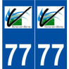 77 Vaires-sur-Marne logo autocollant plaque stickers ville