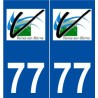 77 Vaires-sur-Marne logo autocollant plaque stickers ville