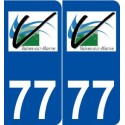 77 Vaires-sur-Marne logo autocollant plaque stickers ville