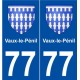77 Vaux-le-Pénil blason autocollant plaque stickers ville