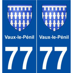 77 Vaux-le-Pénil blason autocollant plaque stickers ville