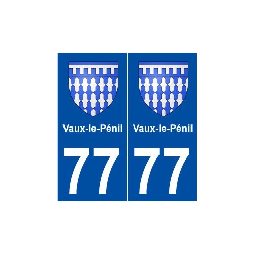 77 Vaux-le-Pénil blason autocollant plaque stickers ville