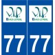 77 Vaux-le-Pénil logo autocollant plaque stickers ville