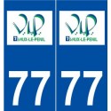 77 Vaux-le-Pénil logo autocollant plaque stickers ville