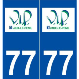 77 Vaux-le-Pénil logo autocollant plaque stickers ville