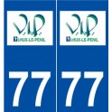 77 Vaux-le-Pénil logo autocollant plaque stickers ville