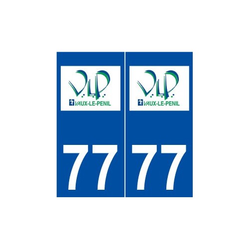 77 Vaux-le-Pénil logo autocollant plaque stickers ville