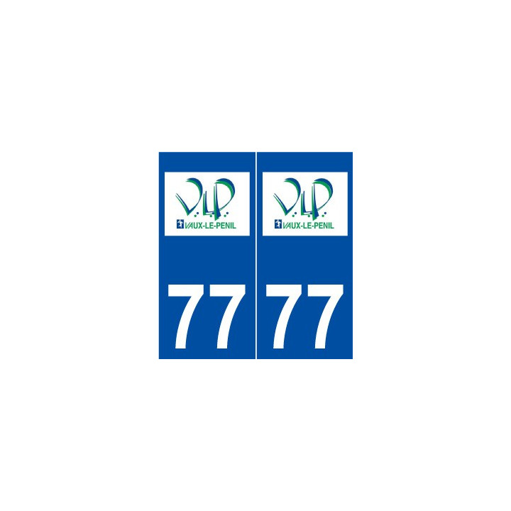 77 Vaux-le-Pénil logo autocollant plaque stickers ville