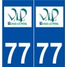 77 Vaux-le-Pénil logo autocollant plaque stickers ville
