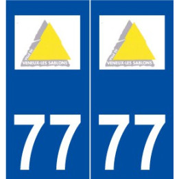 77 Veneux-les-Sablons logo autocollant plaque stickers ville