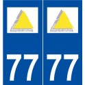 77 Veneux-les-Sablons logo autocollant plaque stickers ville