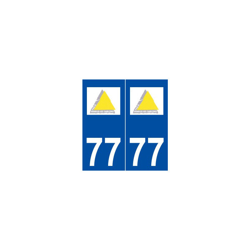 77 Veneux-les-Sablons logo autocollant plaque stickers ville
