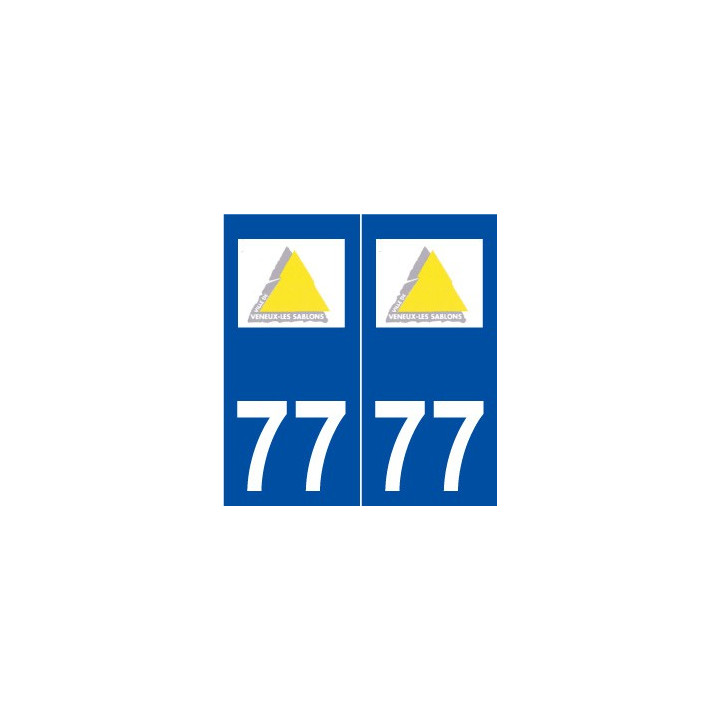 77 Veneux-les-Sablons logo autocollant plaque stickers ville