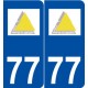 77 Veneux-les-Sablons logo autocollant plaque stickers ville