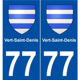 77 Vert-Saint-Denis blason autocollant plaque stickers ville