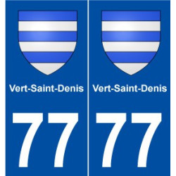 77 Vert-Saint-Denis blason autocollant plaque stickers ville