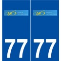 77 Vert-Saint-Denis  logo autocollant plaque stickers ville