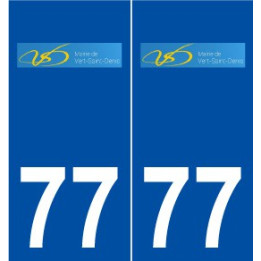 77 Vert-Saint-Denis  logo autocollant plaque stickers ville