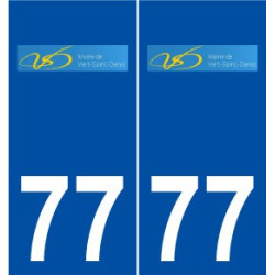 77 Vert-Saint-Denis  logo autocollant plaque stickers ville