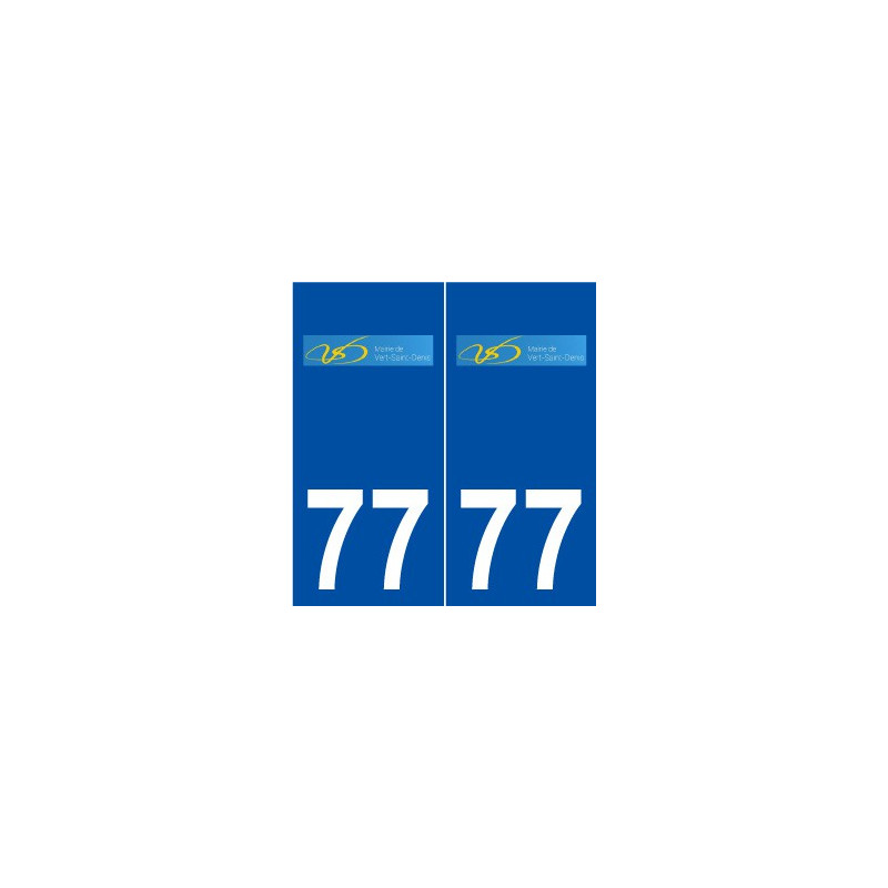 77 Vert-Saint-Denis  logo autocollant plaque stickers ville