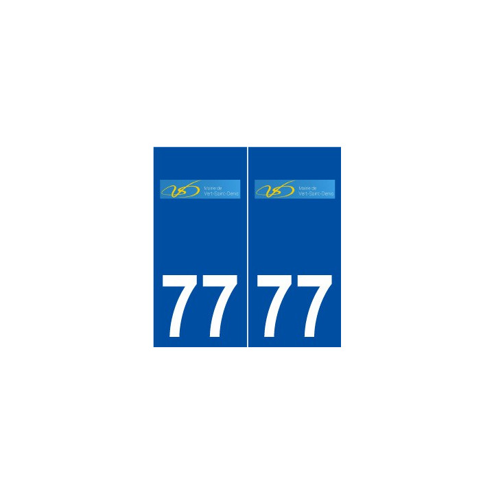 77 Vert-Saint-Denis  logo autocollant plaque stickers ville
