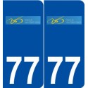 77 Vert-Saint-Denis  logo autocollant plaque stickers ville