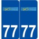 77 Vert-Saint-Denis  logo autocollant plaque stickers ville