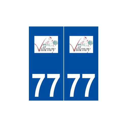 77 Villenoy logo autocollant plaque stickers ville