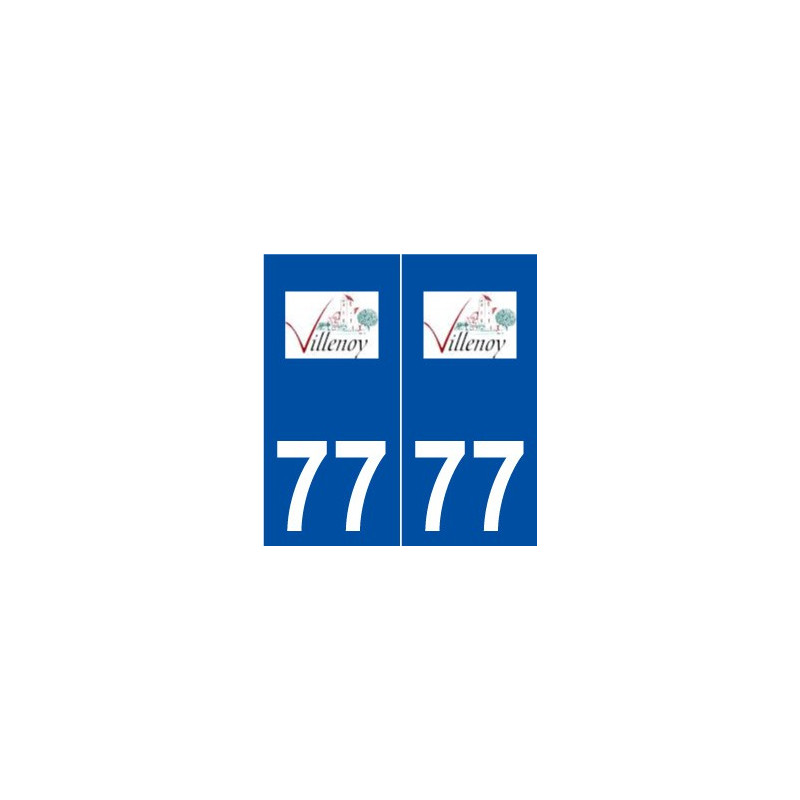 77 Villenoy logo autocollant plaque stickers ville