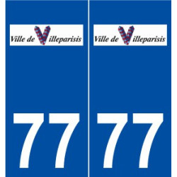77 Villeparisis logo autocollant plaque stickers ville