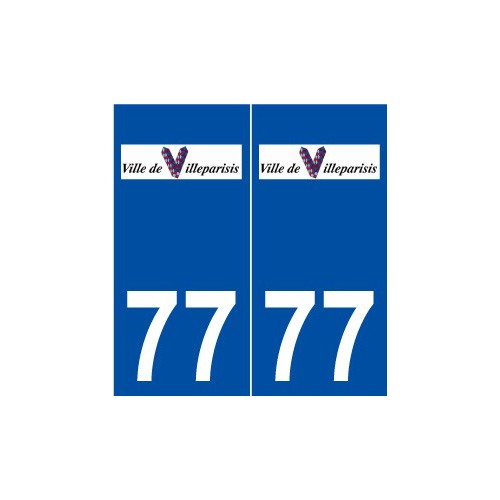 77 Villeparisis logo autocollant plaque stickers ville