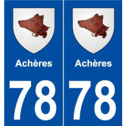 78 Achères blason autocollant plaque stickers ville