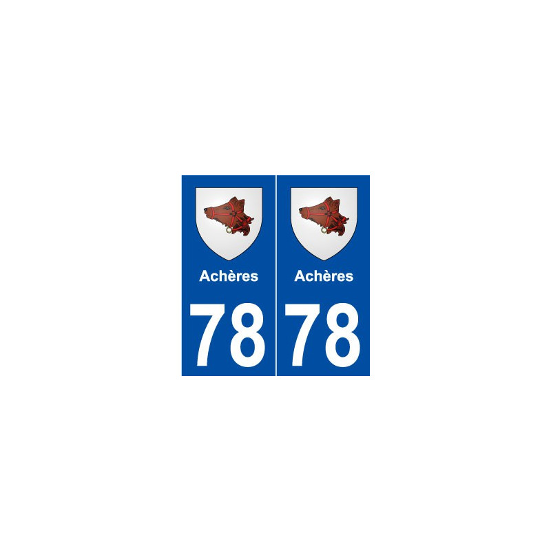 78 Achères blason autocollant plaque stickers ville