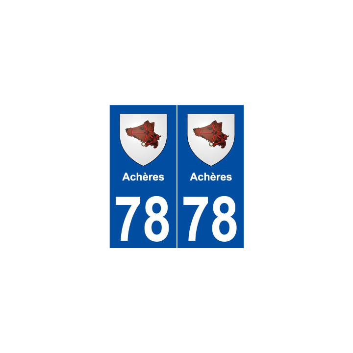 78 Achères blason autocollant plaque stickers ville